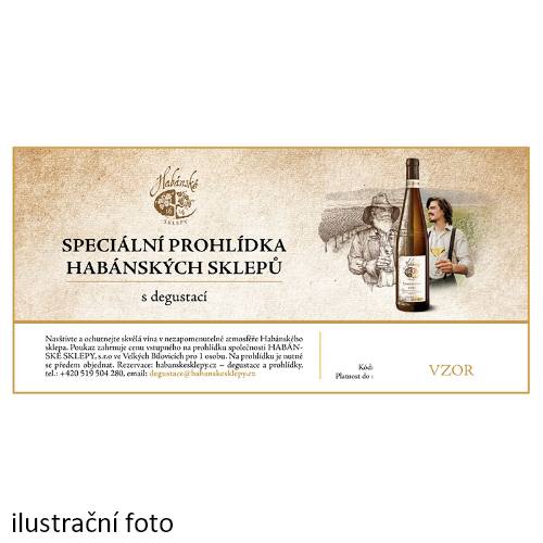 Speciální prohlídka Habánských sklepů s degustací 6 vzorků - tištěná poukázka