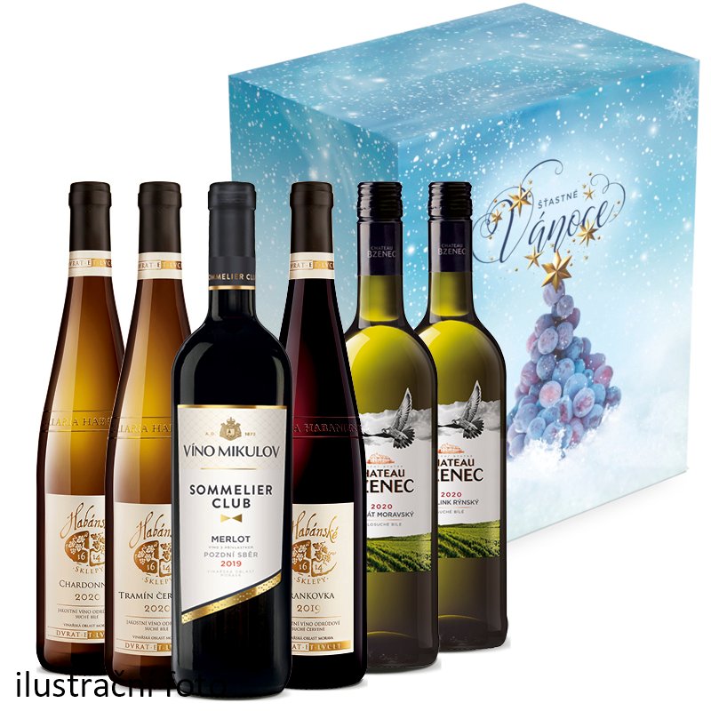 Vánoční vinný balíček moravských vín