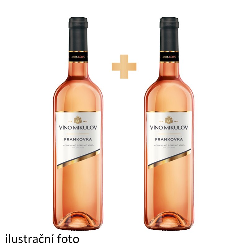 Víno Mikulov Rosé 1+1 ZDARMA