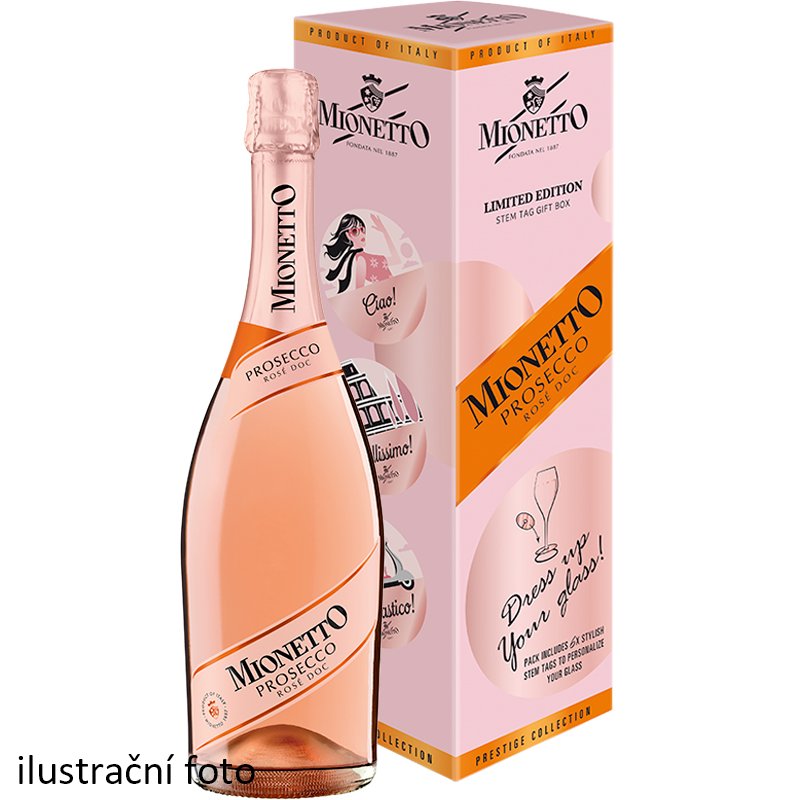 Mionetto Prosecco Rosé DOC - rozetky, dárkové balení