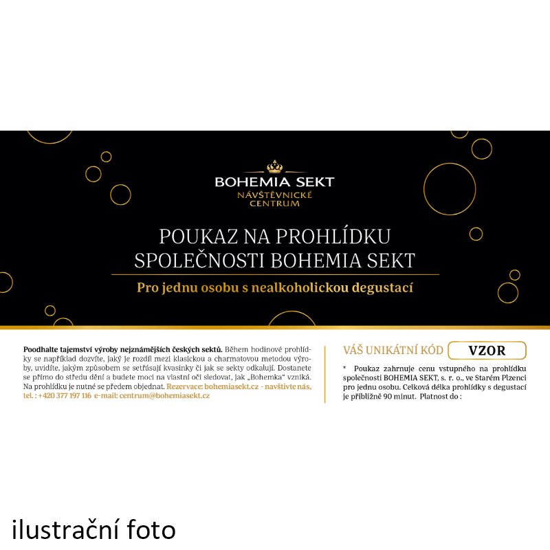 Prohlídka společnosti Bohemia Sekt s nealkoholickou degustací - tištěná poukázka