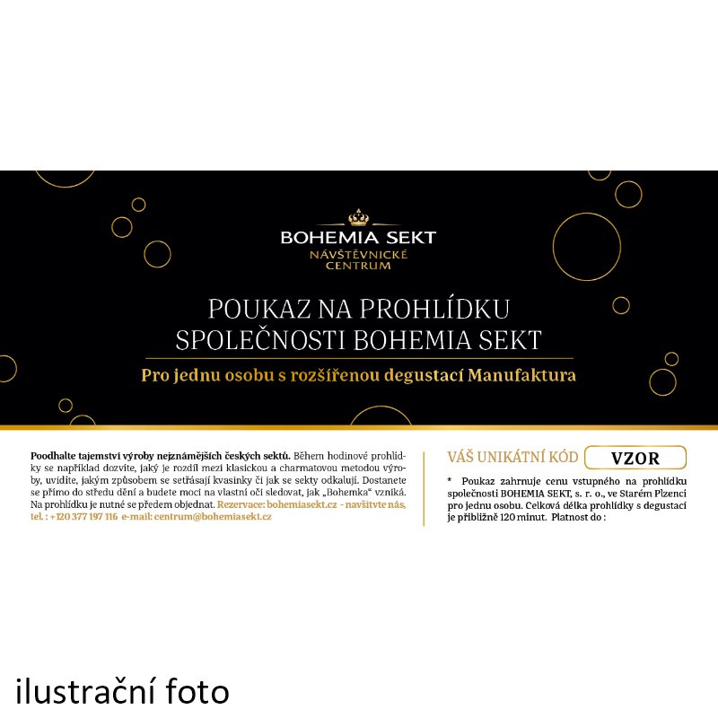 Prohlídka společnosti Bohemia Sekt s degustací Manufaktura - tištěná poukázka