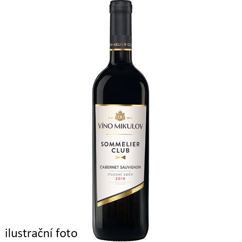 Víno Mikulov Sommelier Club Cabernet Sauvignon 2019 pozdní sběr