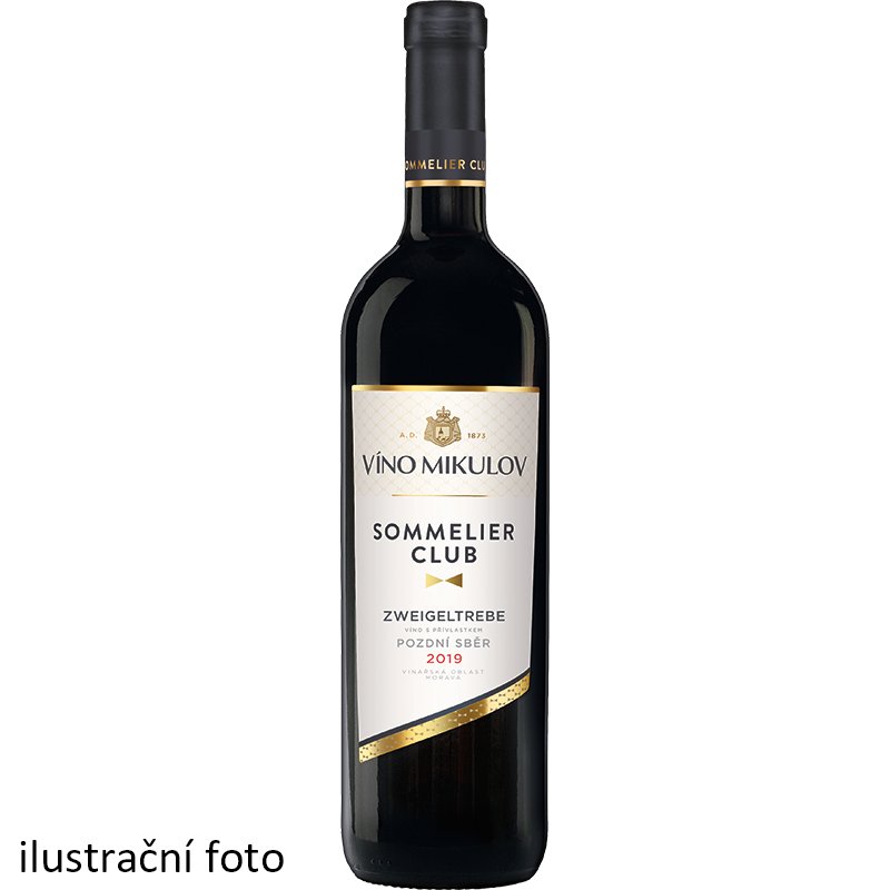 Víno Mikulov Sommelier Club Zweigeltrebe 2019 pozdní sběr