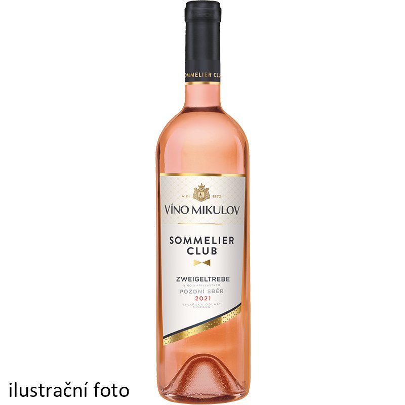 Víno Mikulov Sommelier Club Zweigeltrebe ROSÉ 2021 pozdní sběr