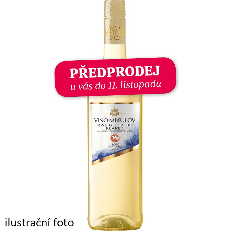 Víno Mikulov Svatomartinské Zweigeltrebe klaret 2023