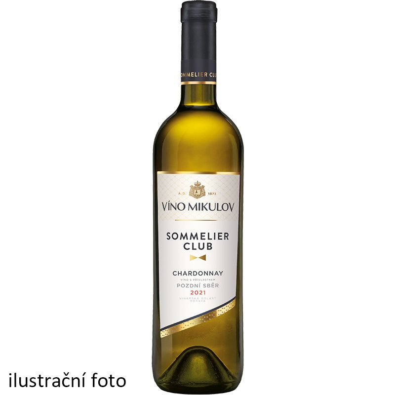 Víno Mikulov Sommelier Club Chardonnay 2021 pozdní sběr