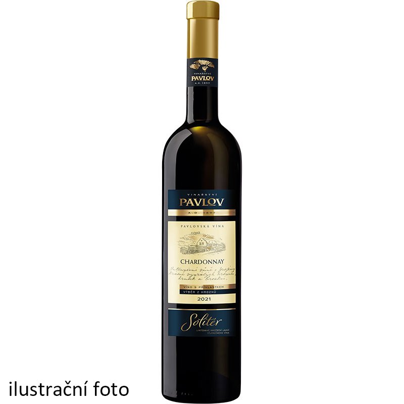 Vinařství Pavlov Chardonnay 2021 pozdní sběr Solitér
