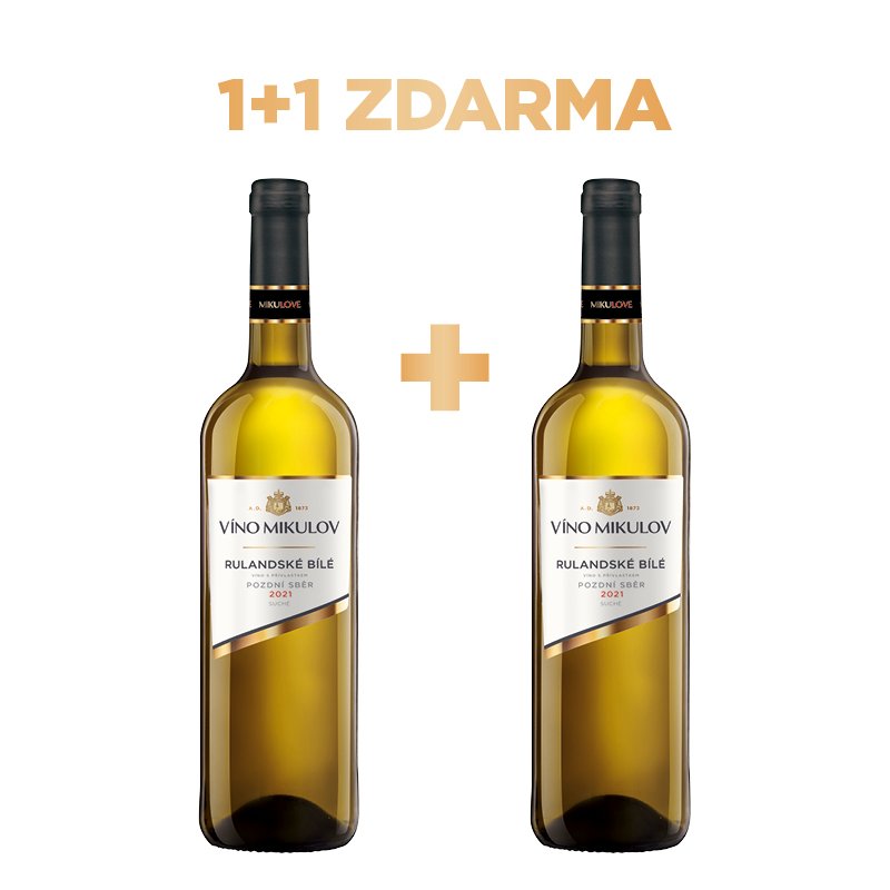 Víno Mikulov Rulandské bílé 2021 ps 1+1 ZDARMA – foto produktu