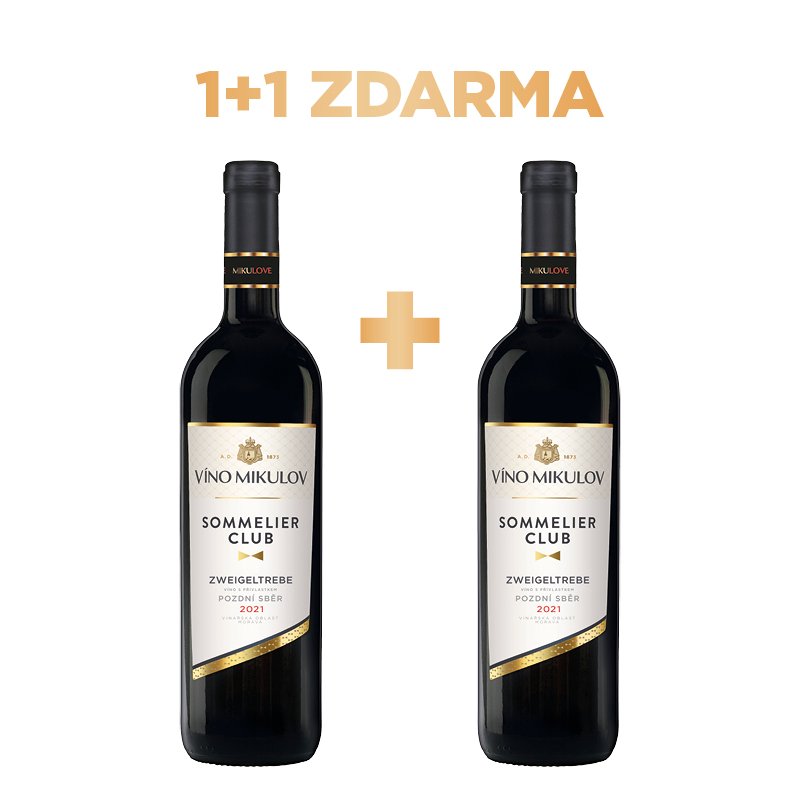 Víno Mikulov Sommelier Club Zweigeltrebe 2021 ps 1+1 ZDARMA