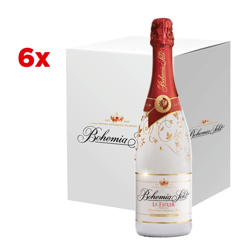 Bohemia Sekt La Fleur demi sec - karton 6 ks – foto produktu