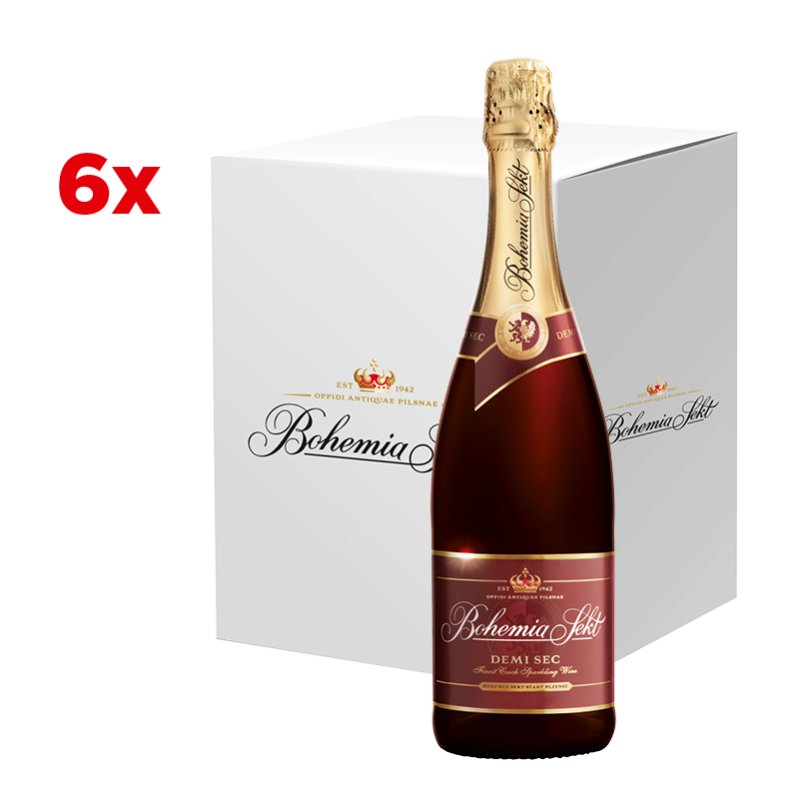 Bohemia Sekt demi sec červené - karton 6 ks – foto produktu