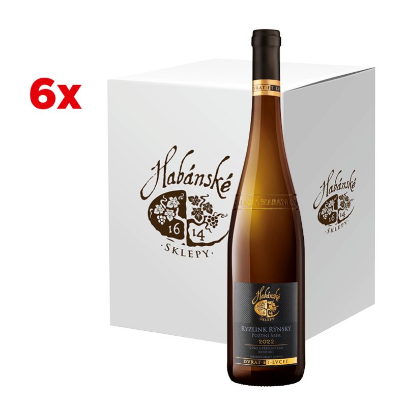 Habánské sklepy Ryzlink rýnský 2022 pozdní sběr - karton 6 ks – foto produktu