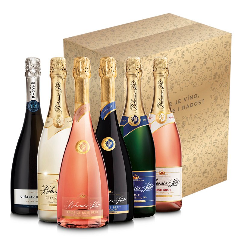 Degustační sektový balíček sušší v dárkovém kartonu – foto produktu