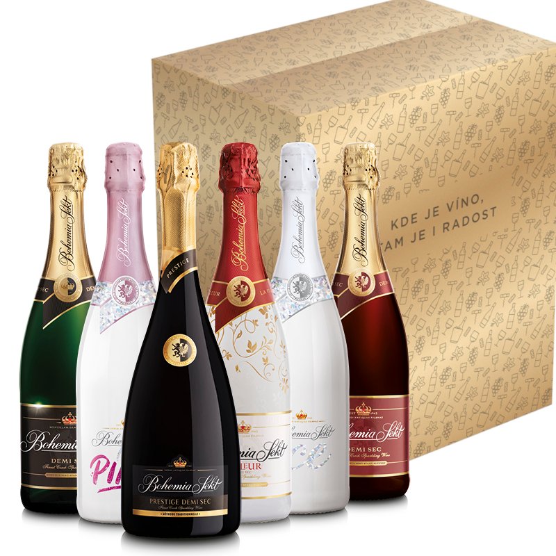 Degustační sektový balíček sladší v dárkovém kartonu – foto produktu