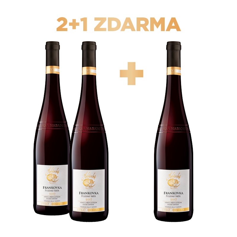 Habánské sklepy Frankovka 2017 pozdní sběr 2+1 ZDARMA