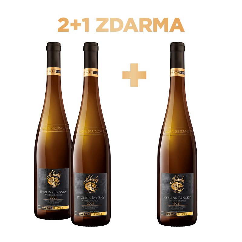 Habánské sklepy Ryzlink rýnský 2021 výběr z bobulí 2+1 ZDARMA