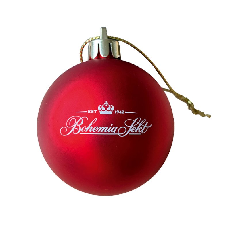 Bohemia Sekt Vánoční ozdoba červená koule