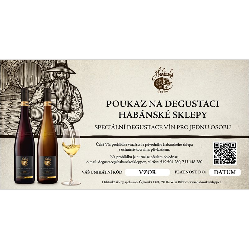 Speciální prohlídka Habánských sklepů s degustací 7 vzorků - tištěná poukázka