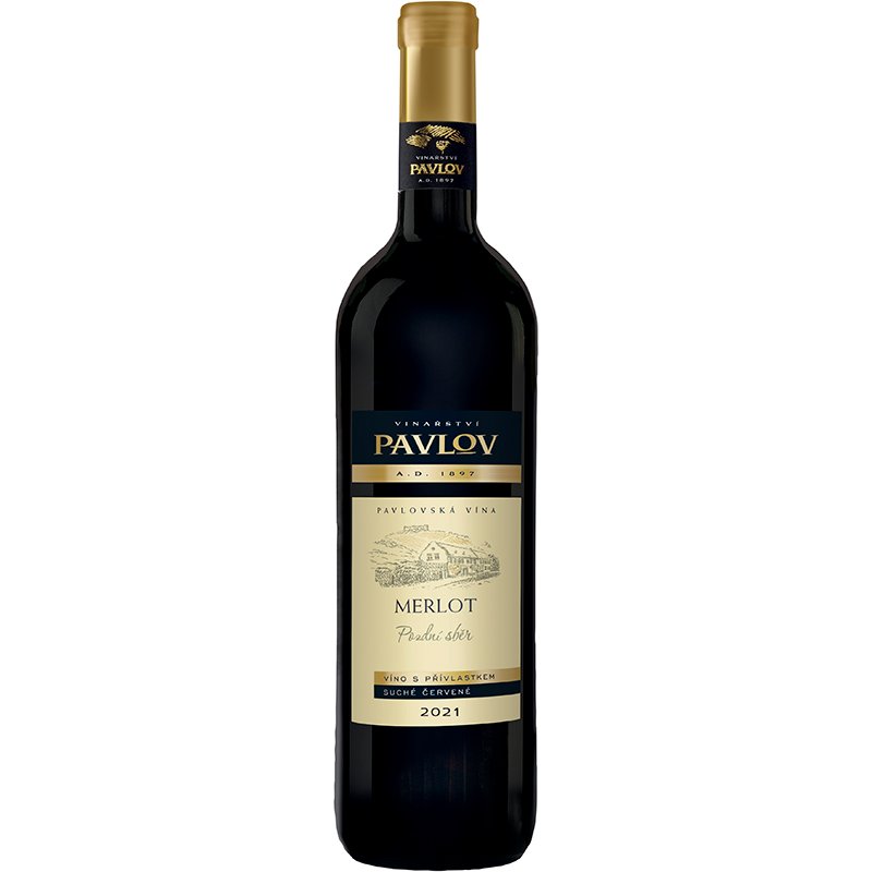 Product detail of Vinařství Pavlov Merlot 2021 pozdní sběr